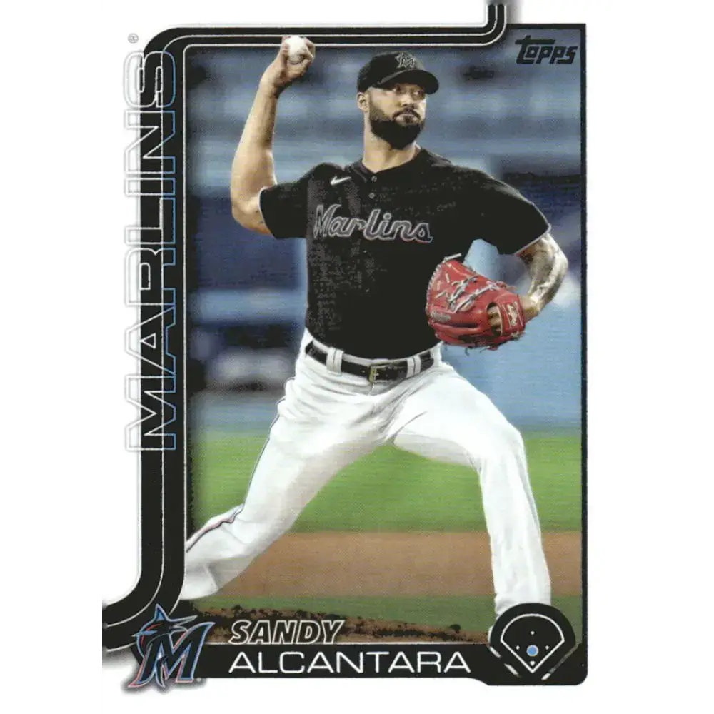 2025 Topps #335 Sandy Alcantara NM-MT Miami Marlins Baseball Card - Baseball Card Single
