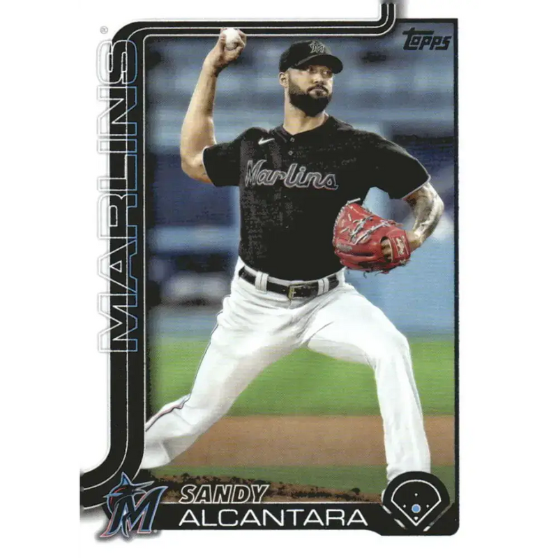 2025 Topps #335 Sandy Alcantara NM-MT Miami Marlins Baseball Card - Baseball Card Single