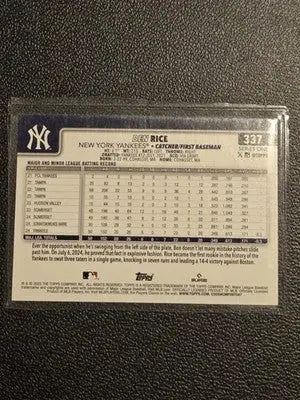 2025 Topps #337 Ben Rice RC - Baseball Card Single