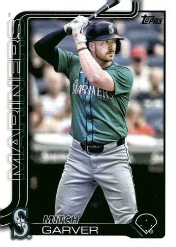 Original gloss baseball trading card of Mitch Garver NM-MT featuring Mariners 2025 Topps