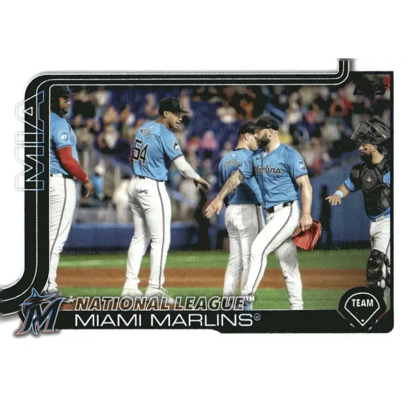 2025 Topps #340 Miami Marlins NM-MT Miami Marlins Baseball Card - Baseball Card Single