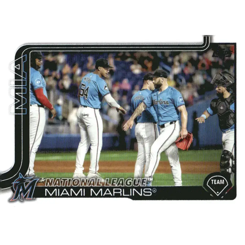2025 Topps #340 Miami Marlins NM-MT Miami Marlins Baseball Card - Baseball Card Single