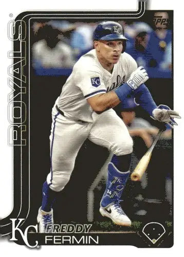 Original gloss baseball trading card featuring Freddy Fermin NM-MT in Royals uniform