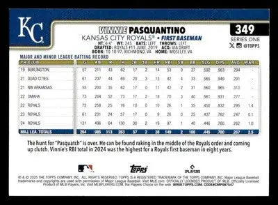 2025 Topps #349 Vinnie Pasquantino - Baseball Card Single