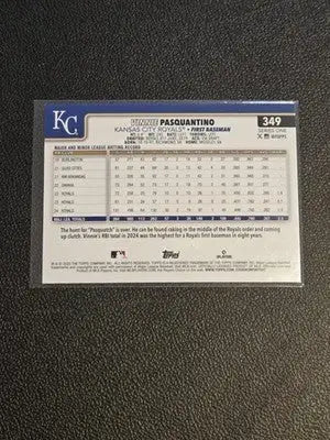 2025 Topps #349 Vinnie Pasquantino Pink Diamante Foil - Baseball Card Single