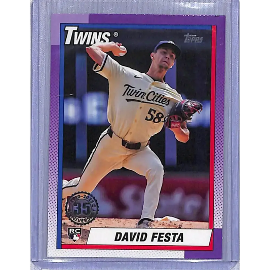 2025 Topps 35th Anniversary #T90-67 David Festa NM-MT Minnesota Twins - Baseball Card Single