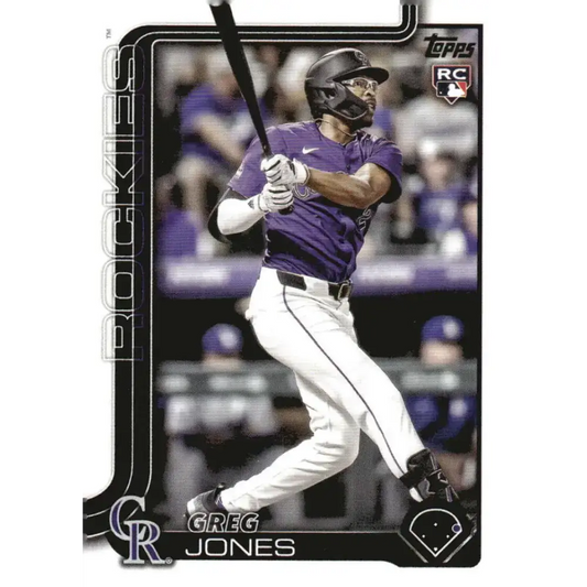 2025 Topps #36 Greg Jones NM-MT RC Rookie Colorado Rockies Baseball Card - Baseball Card Single