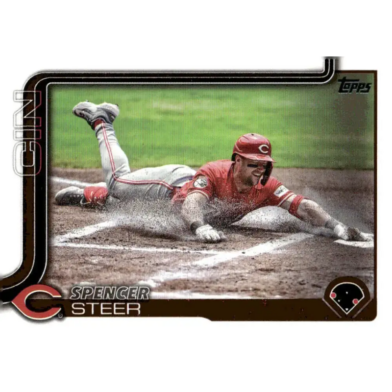 2025 Topps #37 Spencer Steer NM-MT Cincinnati Reds Baseball Card - Baseball Card Single