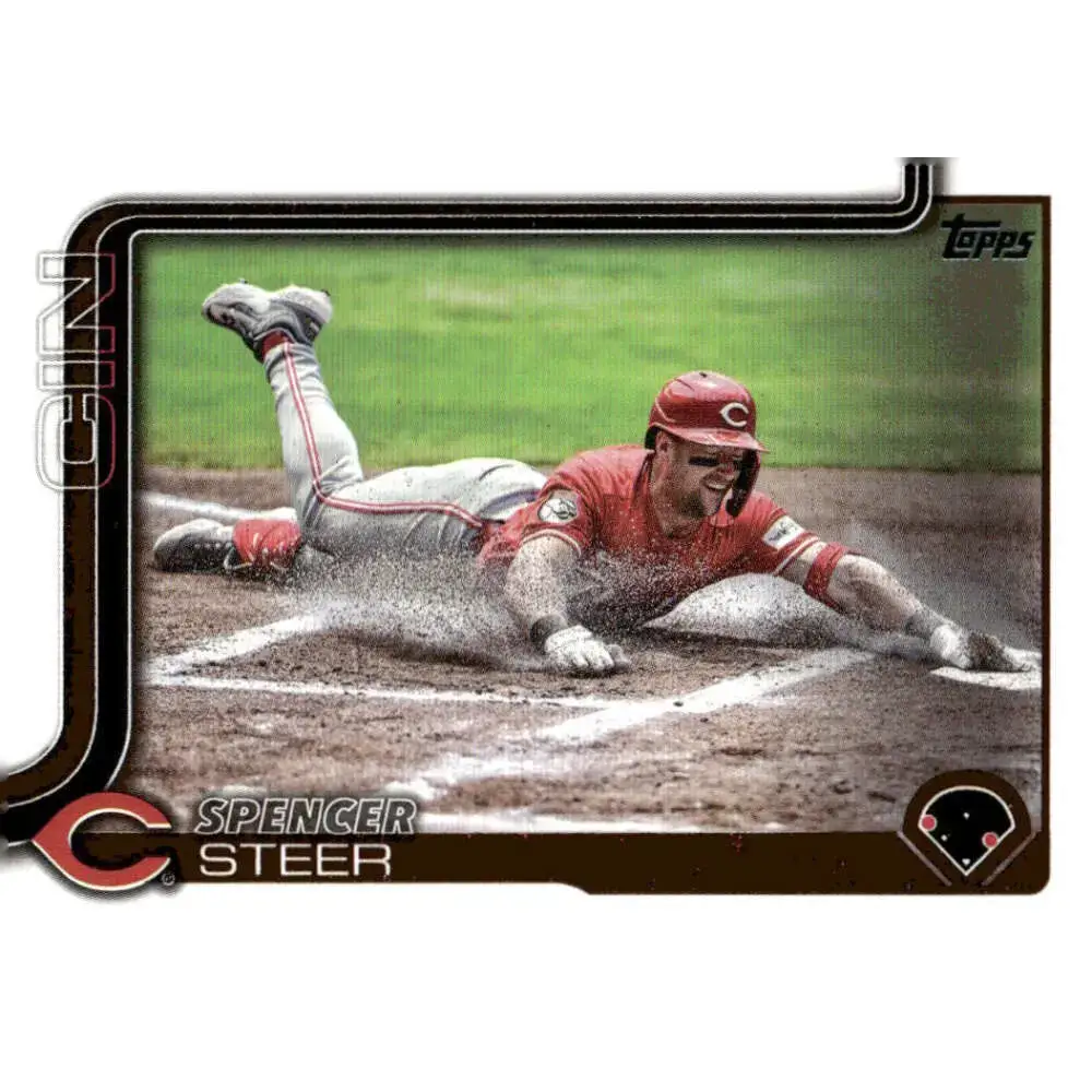2025 Topps #37 Spencer Steer NM-MT Cincinnati Reds Baseball Card - Baseball Card Single