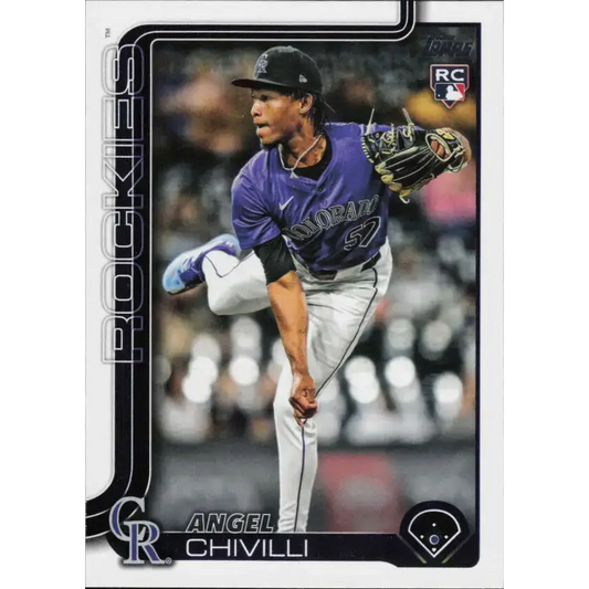 2025 Topps #370 Angel Chivilli NM-MT RC Rookie Colorado Rockies Baseball Card