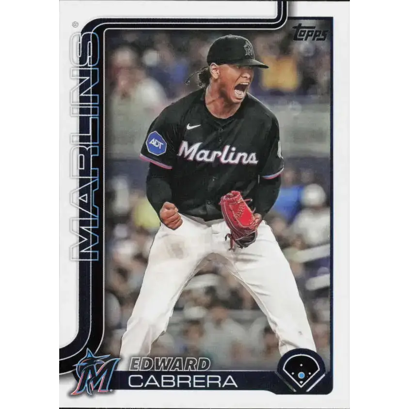 2025 Topps #371 Edward Cabrera NM-MT Miami Marlins Baseball Card - Baseball Card Single