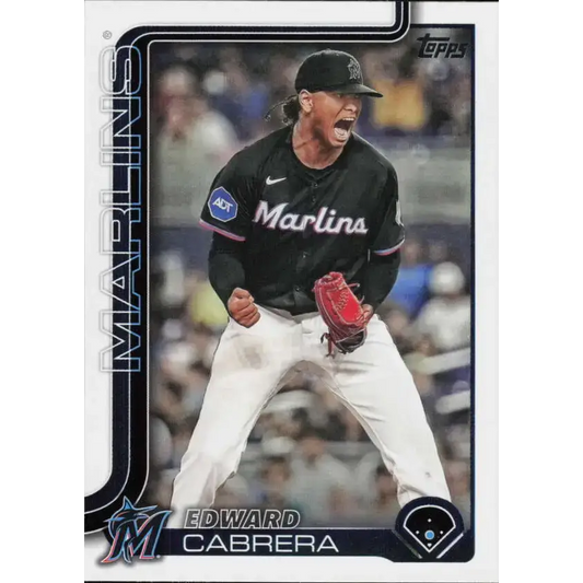 2025 Topps #371 Edward Cabrera NM-MT Miami Marlins Baseball Card