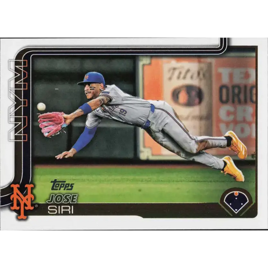 2025 Topps #373 Jose Siri NM-MT New York Mets Baseball Card - Baseball Card Single