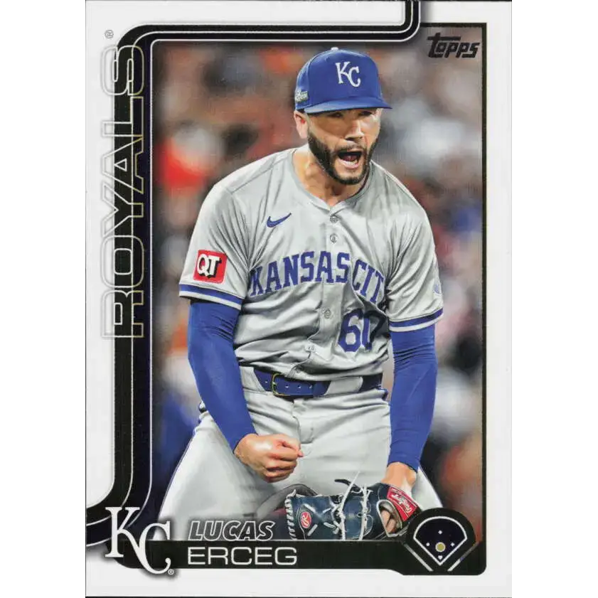 2025 Topps #377 Lucas Erceg NM-MT Kansas City Royals Baseball Card - Baseball Card Single