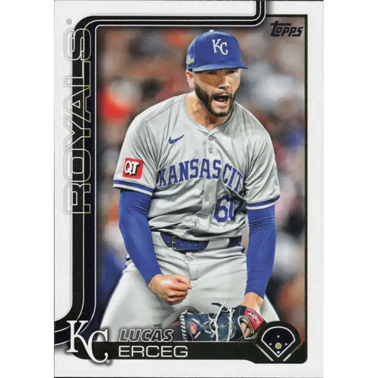 2025 Topps #377 Lucas Erceg NM-MT Kansas City Royals Baseball Card - Baseball Card Single