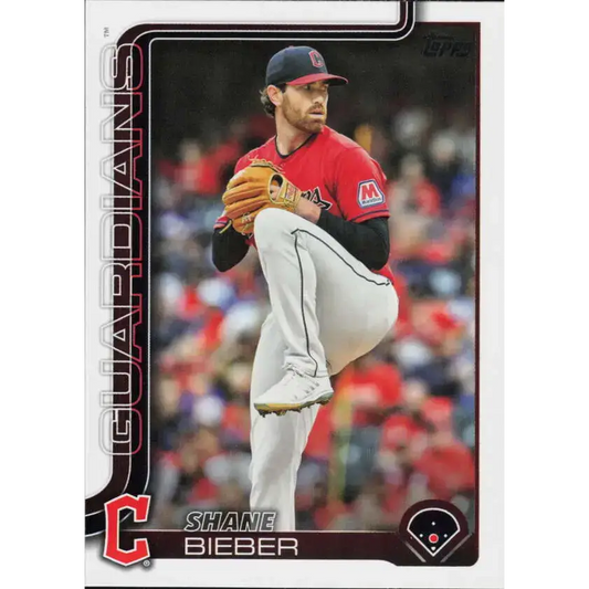 2025 Topps #379 Shane Bieber NM-MT Cleveland Guardians Baseball Card