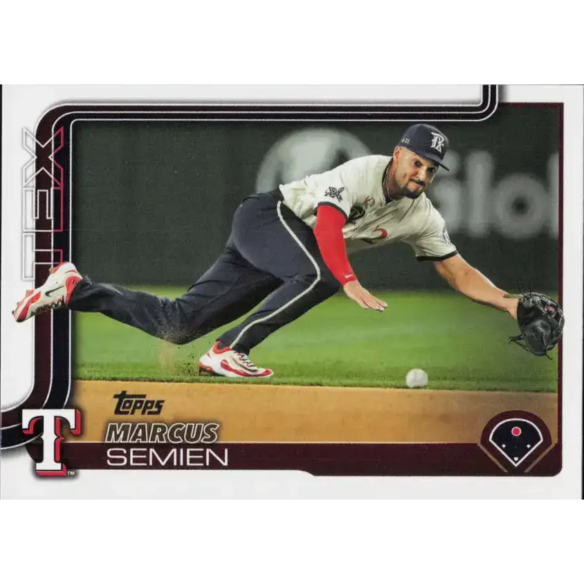 2025 Topps #383 Marcus Semien NM-MT Texas Rangers Baseball Card - Baseball Card Single