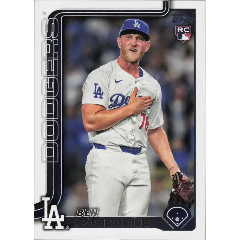 2025 Topps #384 Ben Casparius NM-MT RC Rookie Los Angeles Dodgers Baseball Card - Baseball Card Single