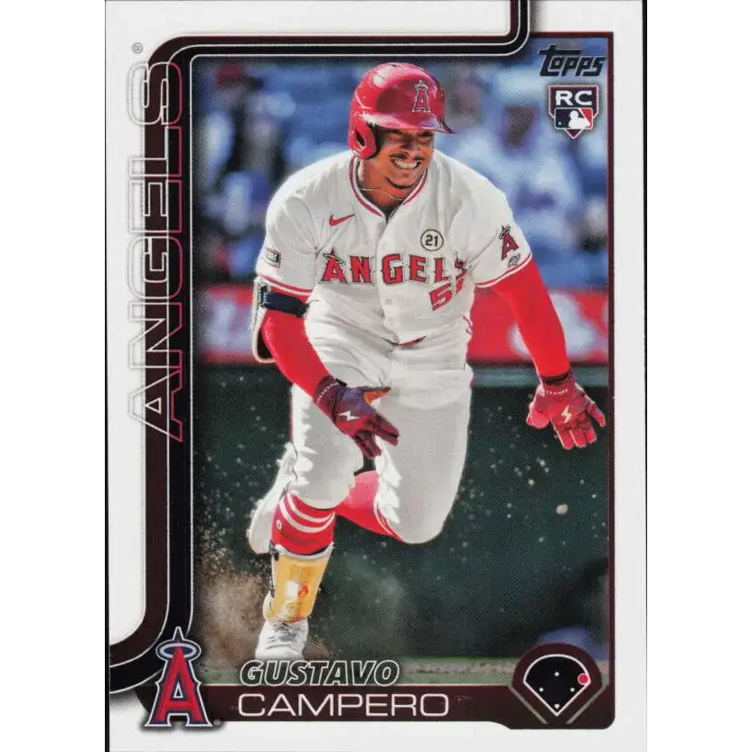 2025 Topps #387 Gustavo Campero NM-MT RC Rookie Los Angeles Angels Baseball Card - Baseball Card Single
