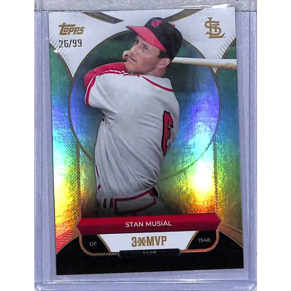 2025 Topps 3X MVP Hall of Fame #30 Stan Musial NM-MT 26/99 St. Louis Cardinals - Baseball Card Single