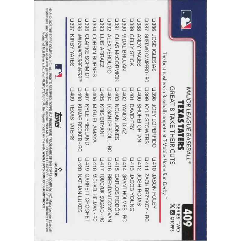 2025 Topps #409 Gunnar Henderson NM-MT Major League Baseball Baseball Card - Baseball Card Single