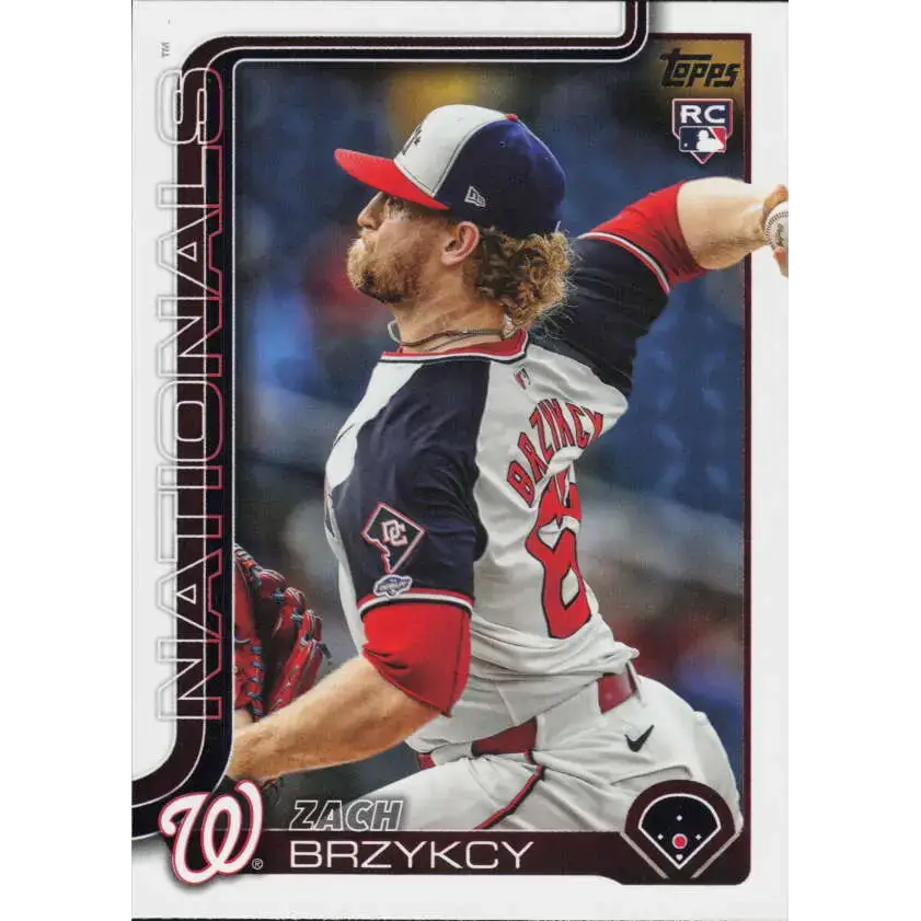 2025 Topps #411 Zach Brzykcy NM-MT RC Rookie Washington Nationals Baseball Card - Baseball Card Single