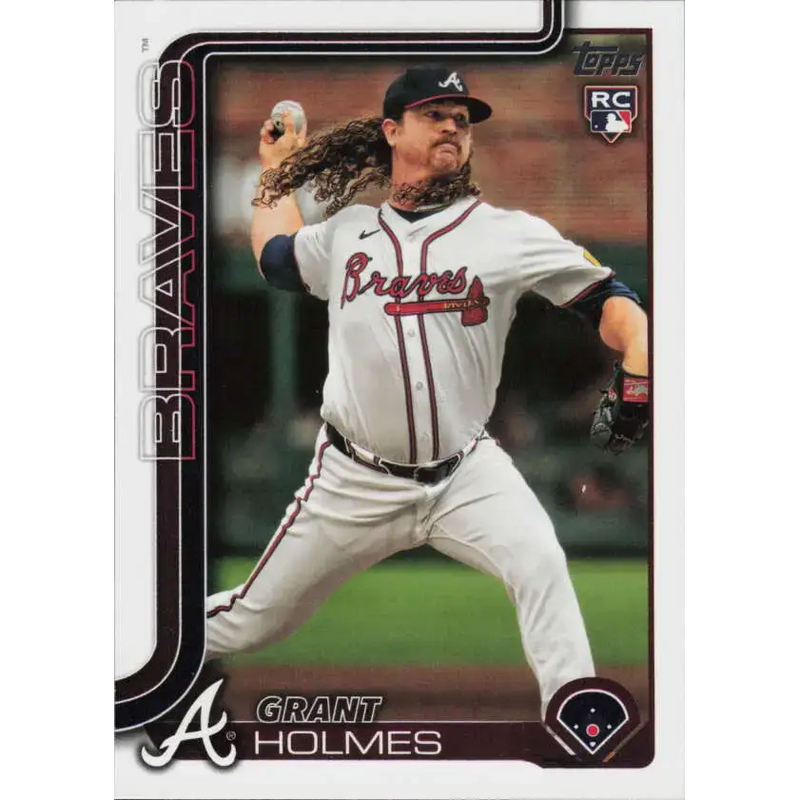 2025 Topps #414 Grant Holmes NM-MT RC Rookie Atlanta Braves Baseball Card - Baseball Card Single