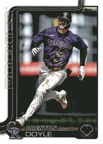 Original gloss Brenton Doyle baseball card 2025 Topps NM-MT Rockies ID 76918