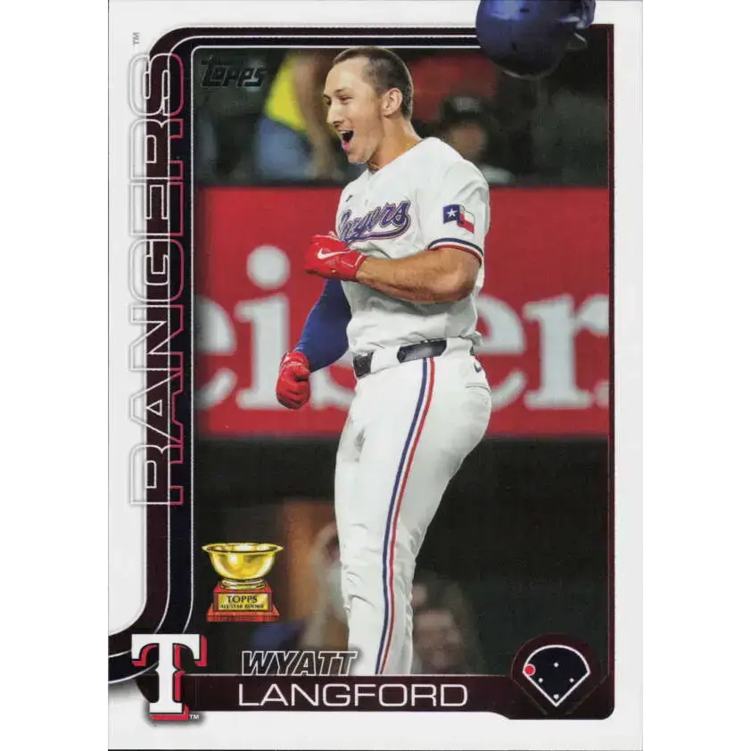 2025 Topps #455 Wyatt Langford NM-MT Texas Rangers Baseball Card - Baseball Card Single