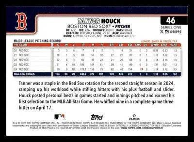 2025 Topps #46 Tanner Houck - Baseball Card Single