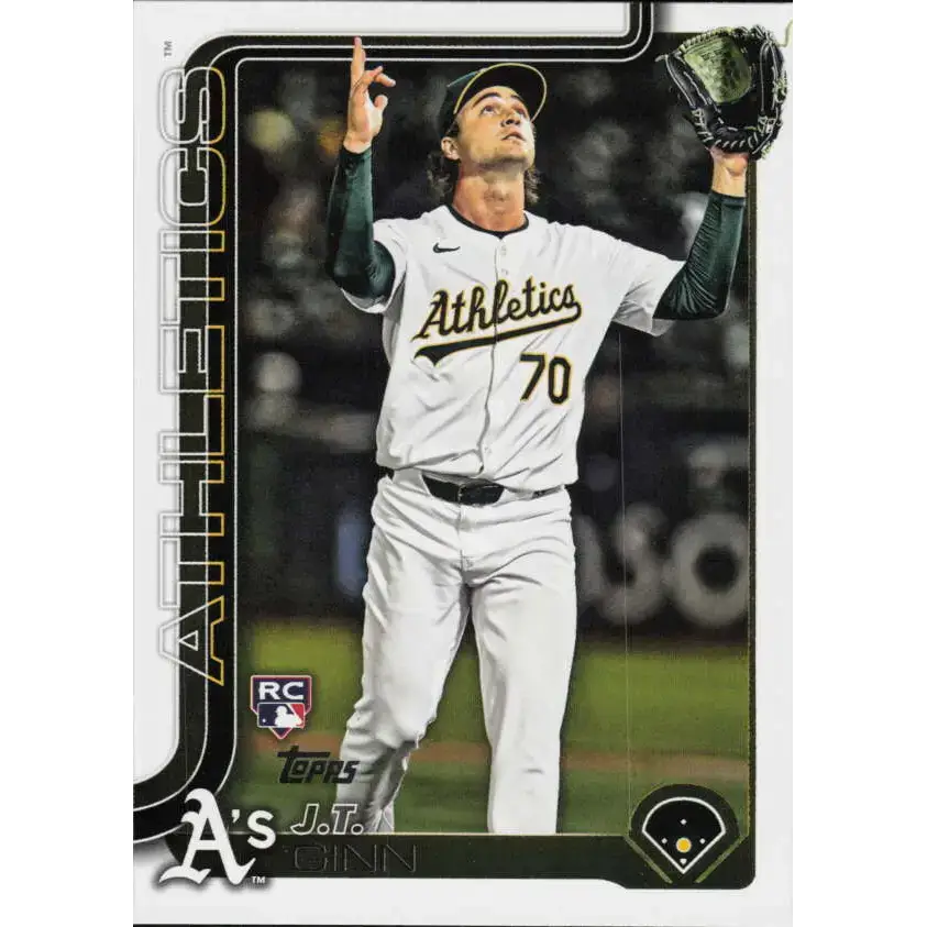 2025 Topps #465 J.T. Ginn NM-MT RC Rookie Athletics Baseball Card - Baseball Card Single