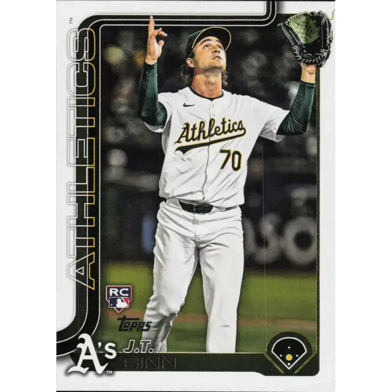 2025 Topps #465 J.T. Ginn NM-MT RC Rookie Athletics Baseball Card - Baseball Card Single