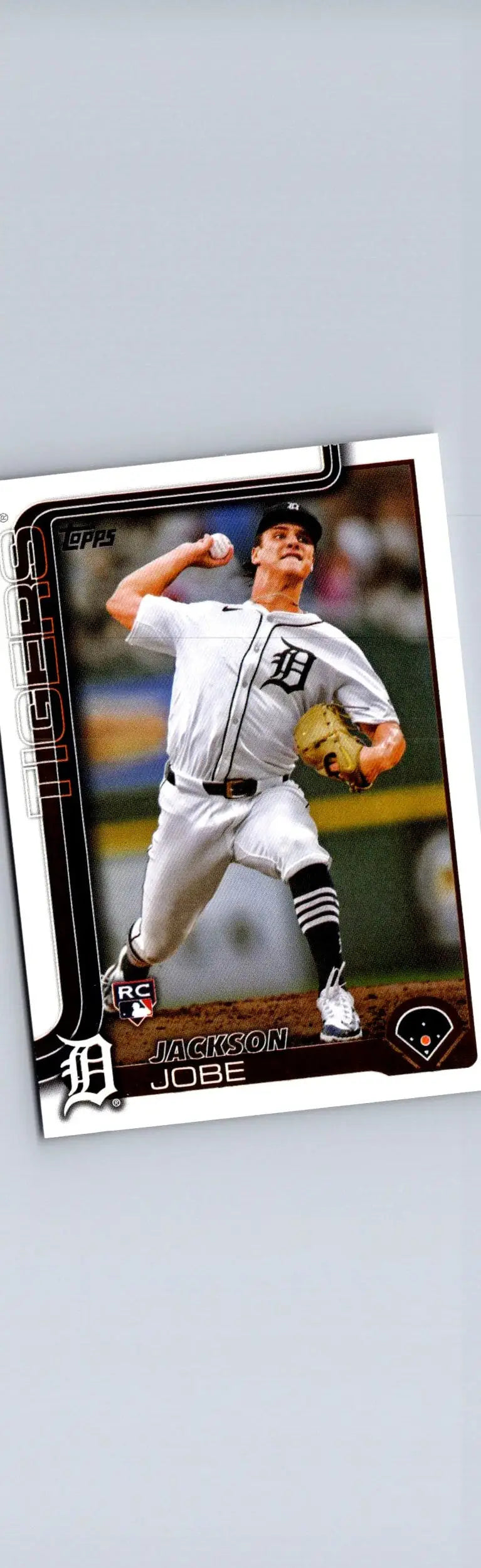 Baseball trading card featuring Jackson Jobe, Detroit Tigers pitcher, 2025 Topps #490