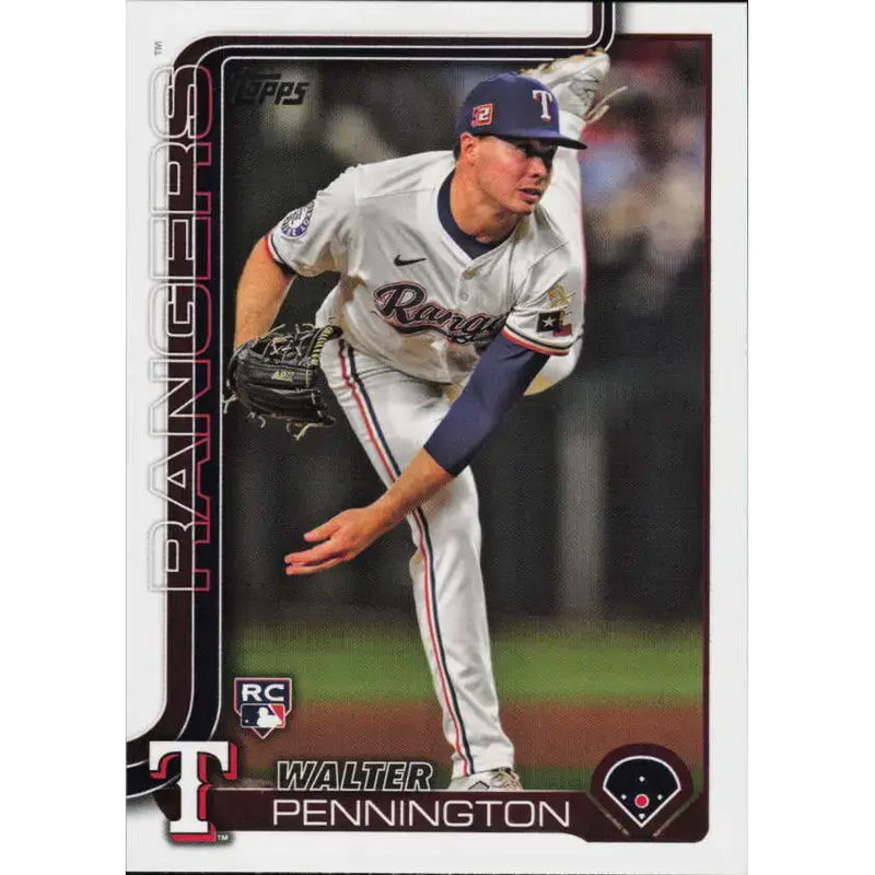 2025 Topps #493 Walter Pennington NM-MT RC Rookie Texas Rangers Baseball Card - Baseball Card Single