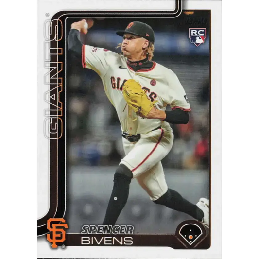 2025 Topps #537 Spencer Bivens NM-MT RC Rookie San Francisco Giants Baseball Card - Baseball Card Single
