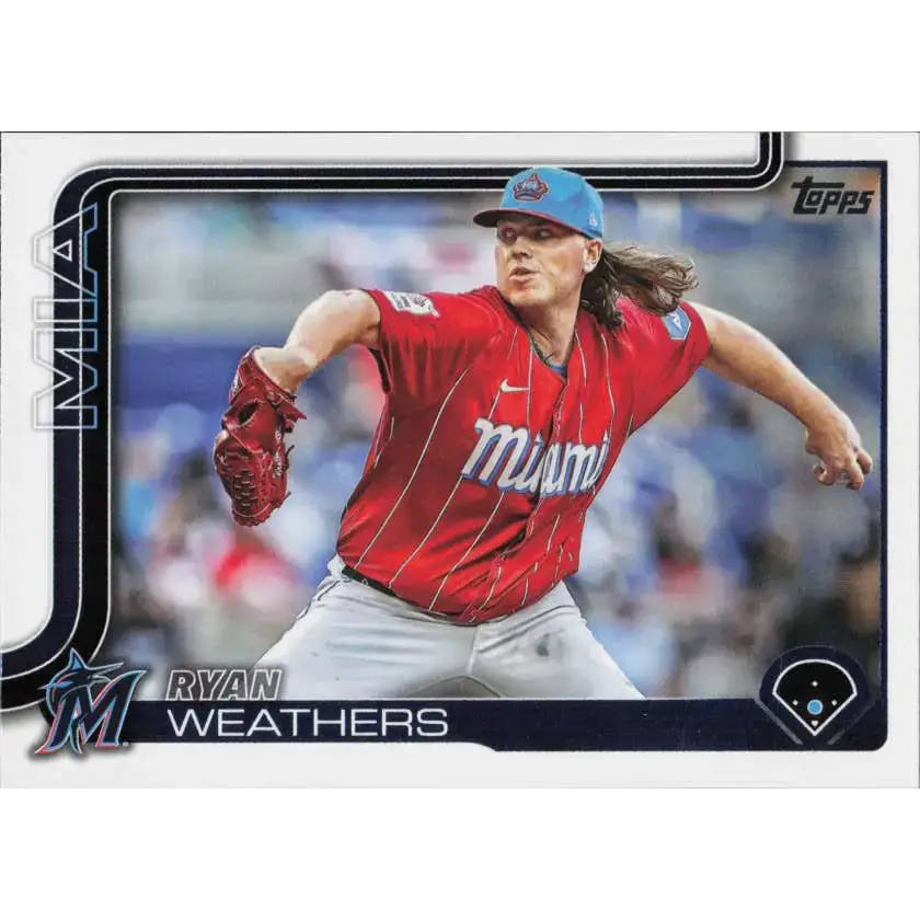 2025 Topps #539 Ryan Weathers NM-MT Miami Marlins Baseball Card - Baseball Card Single