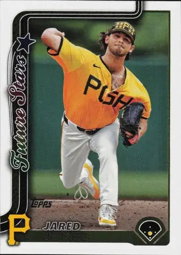 Original gloss baseball card of Jared Jones Future Stars from 2025 Topps #541