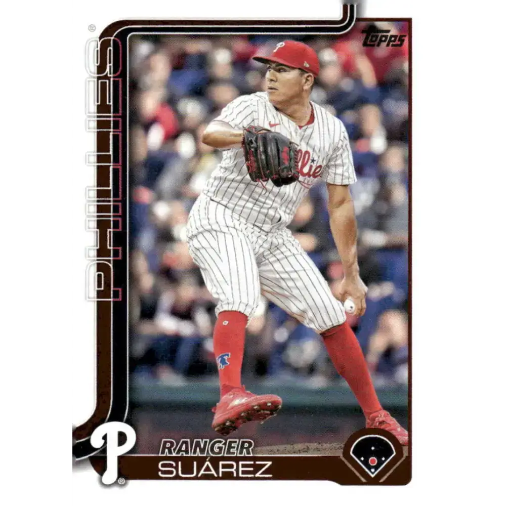 2025 Topps #56 Ranger Suarez NM-MT Philadelphia Phillies Baseball Card - Baseball Card Single
