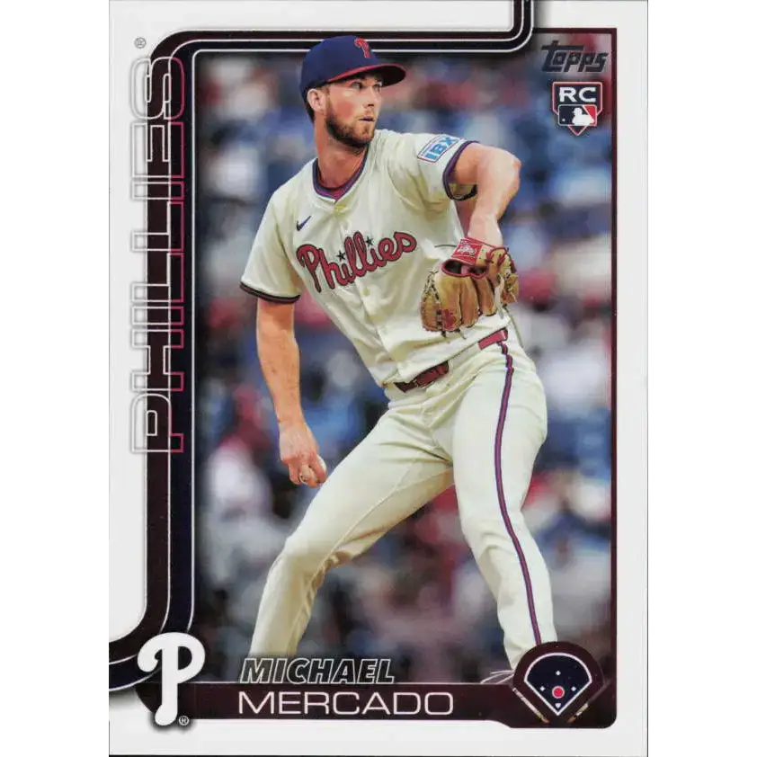 2025 Topps #582 Michael Mercado NM-MT RC Rookie Philadelphia Phillies Baseball Card - Baseball Card Single