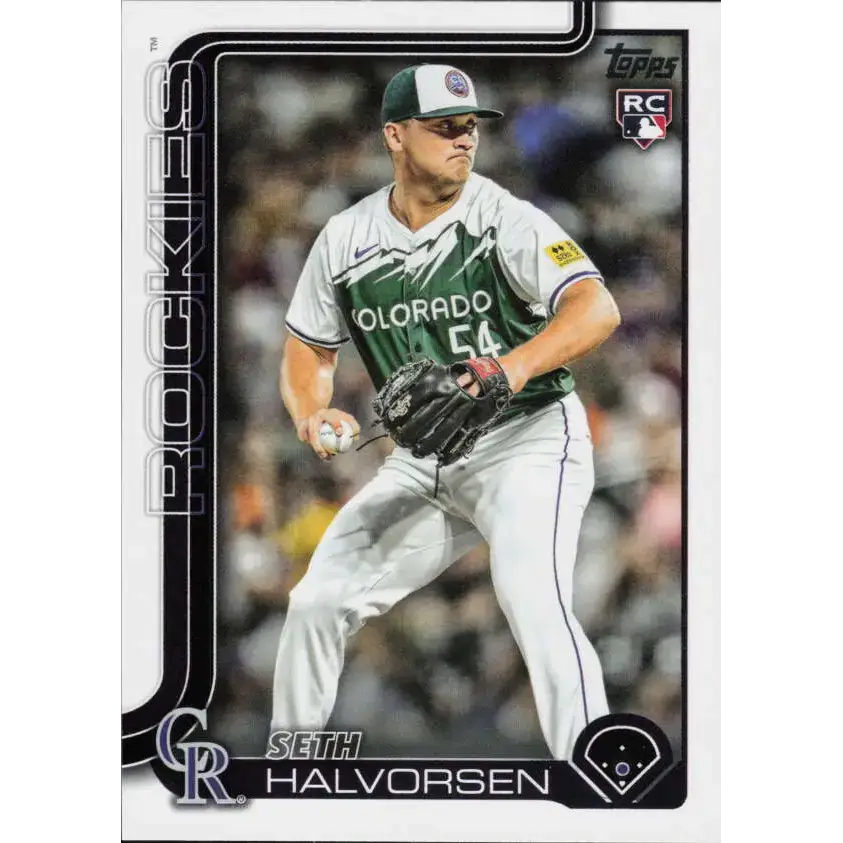 2025 Topps #597 Seth Halvorsen NM-MT RC Rookie Colorado Rockies Baseball Card - Baseball Card Single