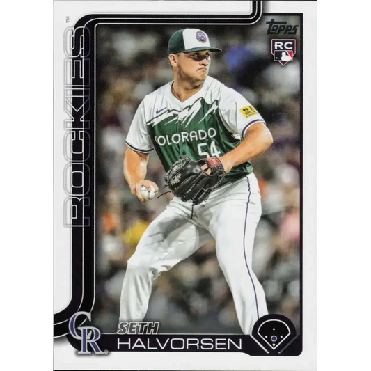 2025 Topps #597 Seth Halvorsen NM-MT RC Rookie Colorado Rockies Baseball Card