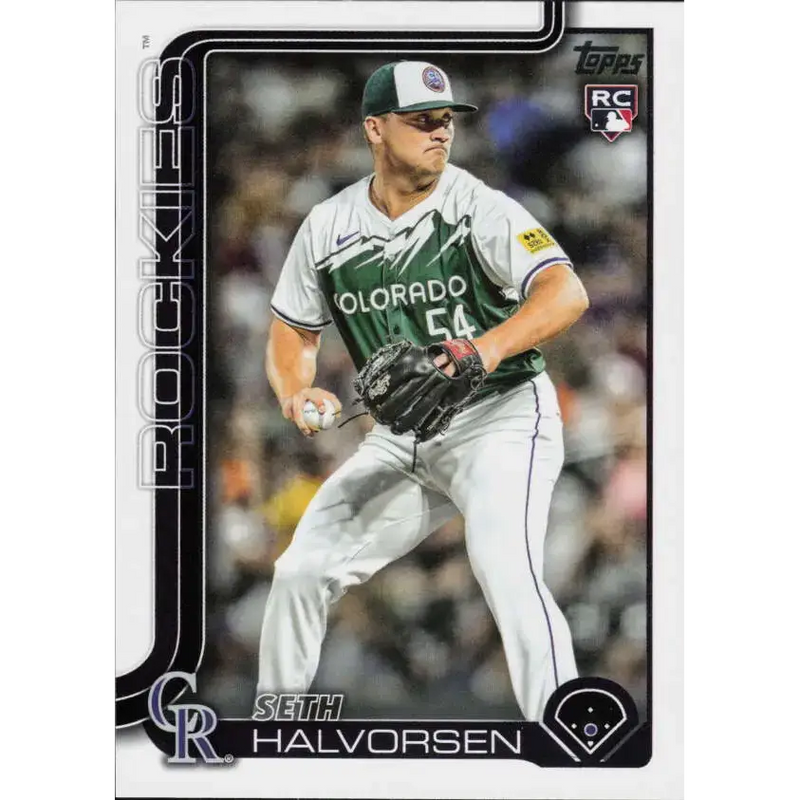 2025 Topps #597 Seth Halvorsen NM-MT RC Rookie Colorado Rockies Baseball Card - Baseball Card Single