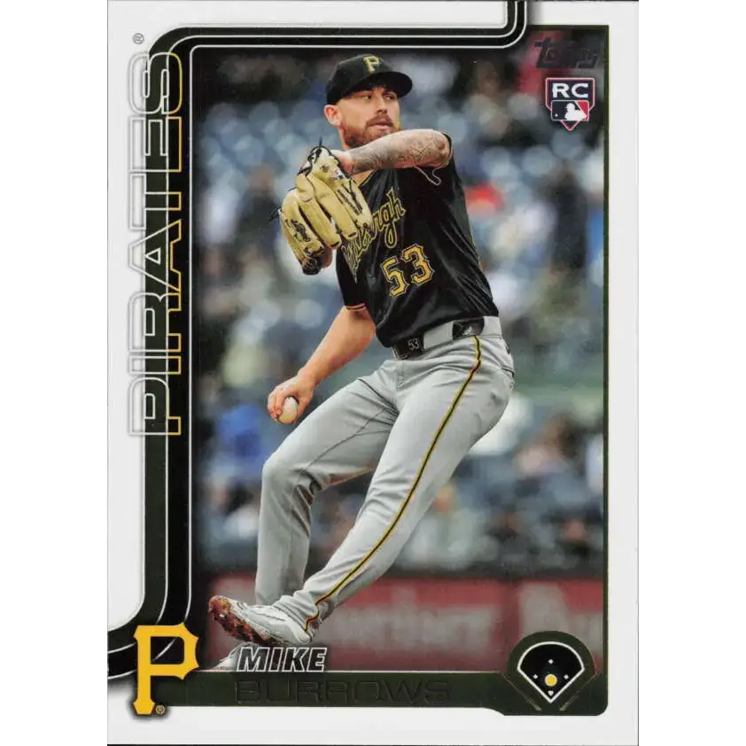 2025 Topps #615 Mike Burrows NM-MT RC Rookie Pittsburgh Pirates Baseball Card - Baseball Card Single