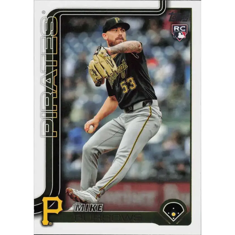 2025 Topps #615 Mike Burrows NM-MT RC Rookie Pittsburgh Pirates Baseball Card - Baseball Card Single