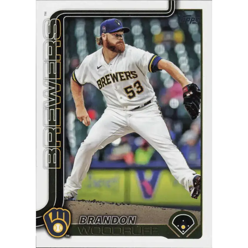 2025 Topps #620 Brandon Woodruff NM-MT Milwaukee Brewers Baseball Card - Baseball Card Single