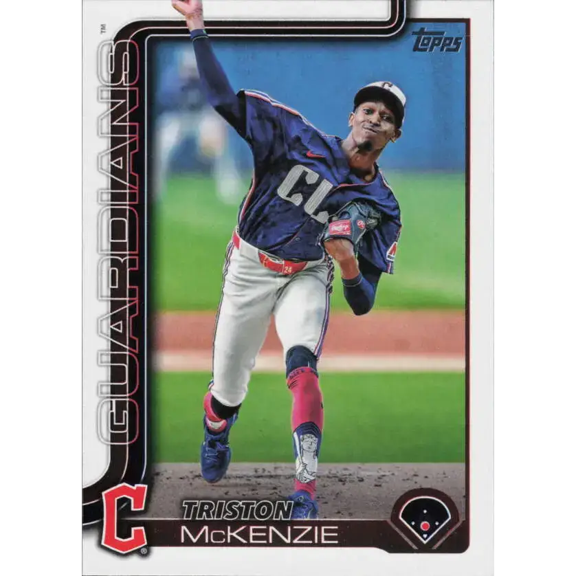 2025 Topps #645 Triston McKenzie NM-MT Cleveland Guardians Baseball Card - Baseball Card Single