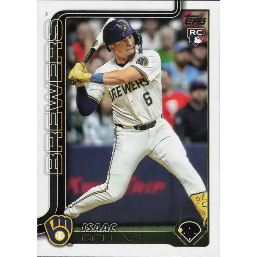 2025 Topps #657 Isaac Collins NM-MT RC Rookie Milwaukee Brewers Baseball Card - Baseball Card Single