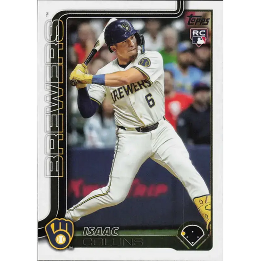 2025 Topps #657 Isaac Collins NM-MT RC Rookie Milwaukee Brewers Baseball Card