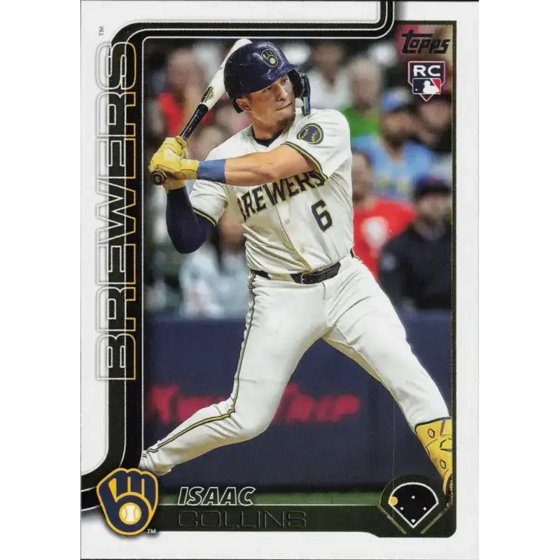 2025 Topps #657 Isaac Collins NM-MT RC Rookie Milwaukee Brewers Baseball Card - Baseball Card Single