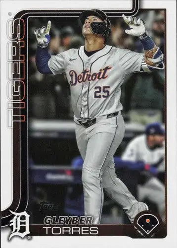 Baseball card featuring Gleyber Torres in Detroit Tigers uniform, 2025 Topps NM-MT